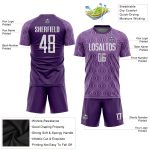Custom Purple White Soccer Jersey Sublimation Uniform Style 3121 Custom Purple White Sublimation Soccer Uniform Jersey Style - Image 3