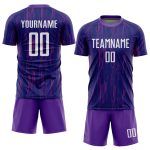 Custom Purple White Soccer Jersey Sublimation Uniform Style 8229 Custom Purple White Sublimation Soccer Uniform Jersey Style - Image 2