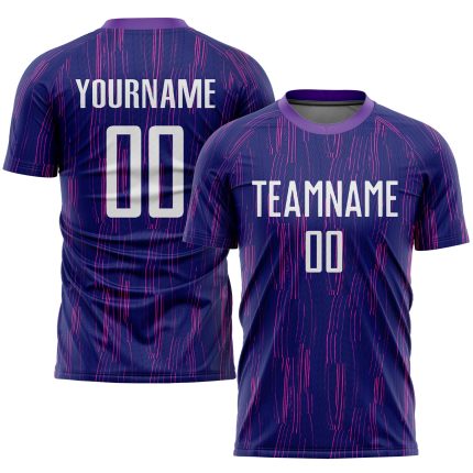 Custom Purple White Soccer Jersey Sublimation Uniform Style 8229 Custom Purple White Sublimation Soccer Uniform Jersey Style