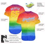 Pride Month Rainbow Jersey Love Is Love LGBT Baseball Jersey Authentic Style 7819 Custom Rainbow For Pride Month Love Is - Image 3
