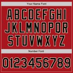 Custom Bomber Varsity Letterman Jacket Red Black Cream Full-Snap Mens Outerwear Custom Red Black-Cream Bomber Full-Snap Varsity - Image 5