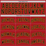 Custom Basketball Jersey - Authentic Red Black Gold Throwback Design Custom Red Black-Gold Authentic Throwback Basketball - Image 4