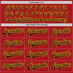 Red Black Gold Custom Bomber Jacket Full-Snap Varsity Letterman Design Custom Red Black-Gold Bomber Full-Snap Varsity Letterman - Image 4