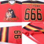 Custom Red Black Gold Hockey Jersey - Personalized Team Apparel for Fans Custom Red Black-Gold Hockey Jersey - Image 5