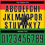 Ghanaian Flag Soccer Jersey Custom Design in Red Black Gold and Kelly Green Custom Red Black Gold-Kelly Green Sublimation - Image 5