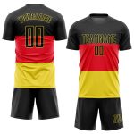 Custom German Flag Soccer Jersey Red Black Gold Sublimation Uniform Custom Red Black-Gold Sublimation German Flag Soccer - Image 2