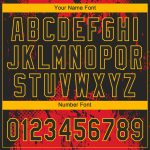 Custom Red Black Gold Softball Jersey Unisex Two-Button Design - Perfect for Teams and Players Custom Red Black-Gold Two-Button - Image 5