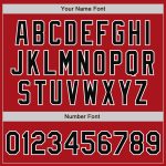 Custom Bomber Jacket Red Black Gray Full-Snap Varsity Letterman Fashion Split Custom Red Black-Gray Bomber Full-Snap Varsity - Image 5