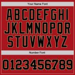 Custom Red Black Gold Basketball Jersey - Authentic Throwback Design Custom Red Black-Old Gold Authentic Throwback Basketball - Image 3