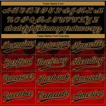 Custom Unisex Softball Jersey Red Black Old Gold Two-Button Athletic Wear Custom Red Black-Old Gold Two-Button Unisex Softball - Image 4