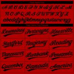 Custom Red Black Unisex Softball Jersey - Stylish Two-Button Design for Comfort and Performance Custom Red Black Two-Button - Image 4