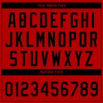 Custom Red Black Unisex Softball Jersey - Stylish Two-Button Design for Comfort and Performance Custom Red Black Two-Button - Image 5