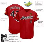 Custom Authentic Baseball Jersey Red Black White Style 5990 Custom Red Black-White Authentic Baseball Jersey Style 5990 - Image 3
