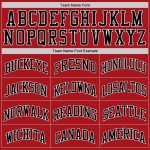 Custom Authentic Throwback Basketball Jersey Red Black White Design Custom Red Black-White Authentic Throwback Basketball - Image 4