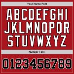 Custom Authentic Throwback Basketball Jersey Red Black White Design Custom Red Black-White Authentic Throwback Basketball - Image 3