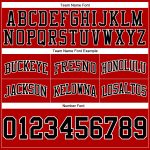 Red Black White Custom Authentic Basketball Shorts - Throwback Style Custom Red Black-White Authentic Throwback Basketball - Image 3