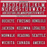 Custom Red Black White Football Jersey - Authentic Mesh Sports Apparel Custom Red Black-White Mesh Authentic Football Jersey - Image 3