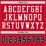 Custom Red Black White Mesh Throwback Football Jersey Authentic Custom Red Black-White Mesh Authentic Throwback Football - Image 4