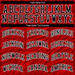 Custom Basketball Jersey Sublimation Red Black White Round Neck Style 7474 Custom Red Black-White Round Neck Sublimation - Image 3