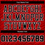 Custom Basketball Jersey Sublimation Red Black White Round Neck Style 7474 Custom Red Black-White Round Neck Sublimation - Image 4
