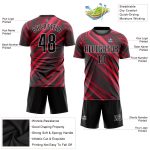 Custom Soccer Jersey Red Black White Sublimation Uniform for Teams Custom Red Black-White Sublimation Soccer Uniform Jersey - Image 3