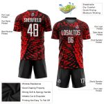 Red Black White Custom Soccer Jersey Uniform Style 7776 - Sublimation Design Custom Red Black-White Sublimation Soccer Uniform - Image 3