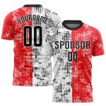 Custom Red Black White Soccer Jersey Sublimation Uniform Style 7797 Custom Red Black-White Sublimation Soccer Uniform Jersey