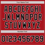 Custom Unisex Softball Jersey Red Black White Two-Button Design for All Ages Custom Red Black-White Two-Button Unisex Softball - Image 5