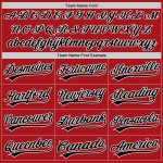 Custom Unisex Softball Jersey Red Black White Two-Button Design for All Ages Custom Red Black-White Two-Button Unisex Softball - Image 4