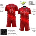 Custom Red White Sublimation Soccer Jersey - Personalized Team Uniform Custom Red Crimson-White Sublimation Soccer Uniform - Image 3