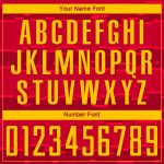 Custom Soccer Jersey Red Gold-Black Sublimation Uniform for Teams and Players Custom Red Gold-Black Sublimation Soccer Uniform - Image 5