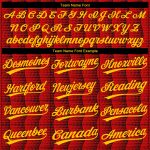 Custom Red Gold Black Unisex Softball Jersey - Two-Button Design, Comfortable Fit Custom Red Gold-Black Two-Button Unisex - Image 4