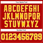 Custom Long Sleeve Performance T-Shirt in Red Gold and White for Men and Women Custom Red Gold-White Long Sleeve Performance - Image 5