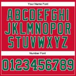 Custom Authentic Throwback Basketball Jersey Red Green White Design Custom Red Kelly Green-White Authentic Throwback Basketball - Image 4