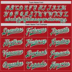 Custom Red Kelly Green White Letterman Bomber Jacket Men's Varsity Full-Snap Two Tone Custom Red Kelly Green-White Bomber - Image 4