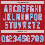 Authentic Custom Red Light Blue White Baseball Jersey for Men and Women Custom Red Light Blue-White Authentic Baseball Jersey - Image 5