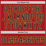 Custom Red Navy Gold Basketball Jersey | Authentic Throwback Design Custom Red Navy-Gold Authentic Throwback Basketball Jersey - Image 3