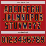 Customized Red Navy Gold Bomber Jacket Full-Snap Varsity Letterman Style Custom Red Navy-Gold Bomber Full-Snap Varsity Letterman - Image 5