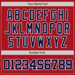 Custom Authentic Baseball Jersey in Red Navy-White Colors Custom Red Navy-White Authentic Baseball Jersey - Image 5
