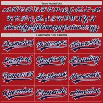 Custom Red Navy White Baseball Jersey - Authentic Style 9041 for Men Custom Red Navy-White Authentic Baseball Jersey Style - Image 4