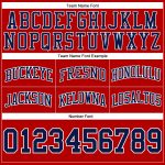 Custom Basketball Shorts - Authentic Red Navy-White Throwback Design Custom Red Navy-White Authentic Throwback Basketball - Image 3