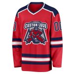Custom Hockey Jersey Red Navy White | Personalized Team Sports Apparel Custom Red Navy-White Hockey Jersey - Image 2