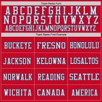 Custom Red Navy-White Authentic Throwback Football Jersey - Mesh Design, Stylish Sports Apparel Custom Red Navy-White Mesh - Image 3