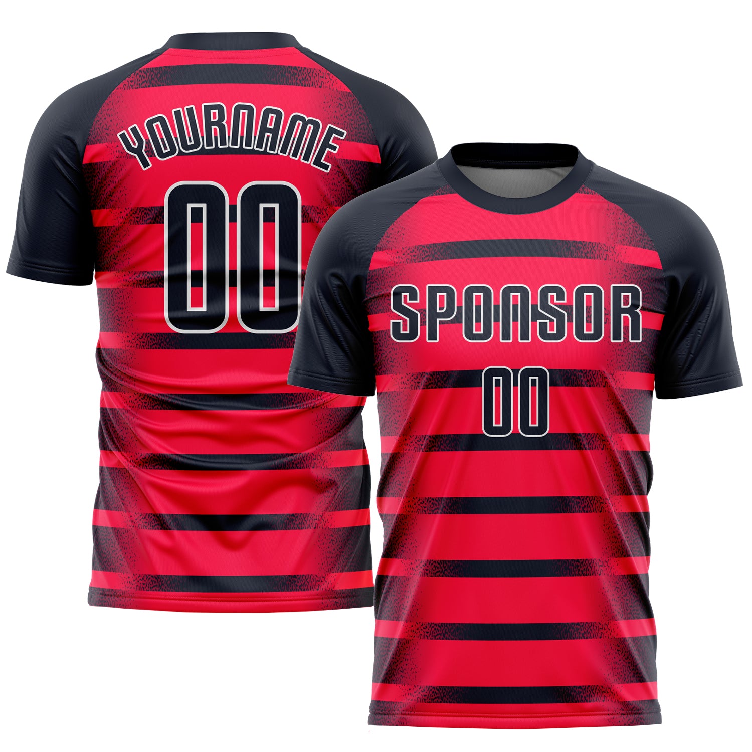 Custom Sublimation Soccer Uniform Jersey - Red Navy-White Design Custom Red Navy-White Sublimation Soccer Uniform Jersey