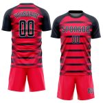 Custom Sublimation Soccer Uniform Jersey - Red Navy-White Design Custom Red Navy-White Sublimation Soccer Uniform Jersey - Image 2