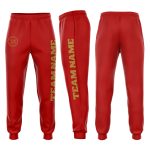 Custom Red Old Gold Fleece Joggers for Men and Women - Comfortable Sweatpants Custom Red Old Gold Fleece Jogger Sweatpants