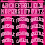 Custom Basketball Jersey Sublimation Suit in Red Pink and Black, Round Neck Design Custom Red Pink-Black Round Neck Sublimation - Image 3