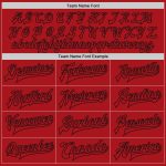 Custom Red Black Bomber Varsity Jacket Full-Snap Letterman Style Custom Red Red-Black Bomber Full-Snap Varsity Letterman - Image 4