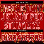 Custom Red Black Flame Basketball Jersey Round Neck Sublimation Suit Custom Red Red-Black Flame Round Neck Sublimation Basketball - Image 4