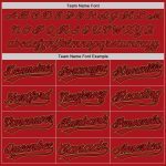 Custom Red Black Old Gold Authentic Baseball Jersey for Men Custom Red Red Black-Old Gold Authentic Baseball Jersey - Image 4